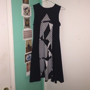 Artsy designed skater dress