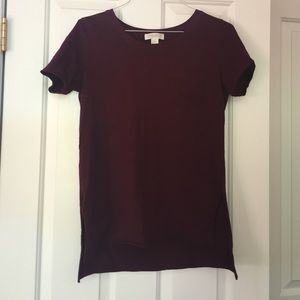 Maroon basic tee