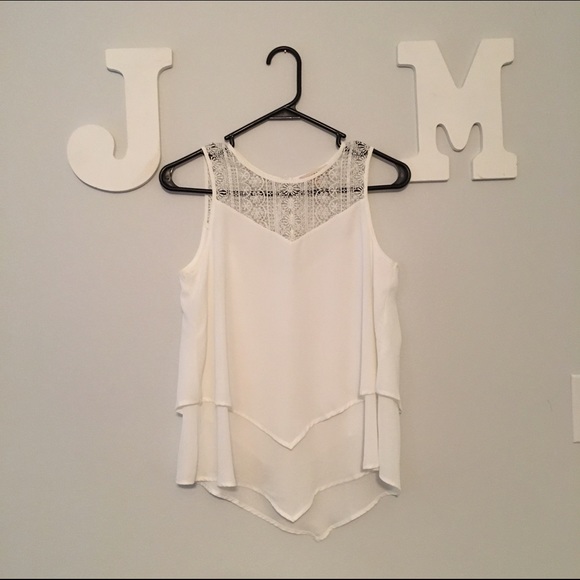 White Ruffle Top and blush tank