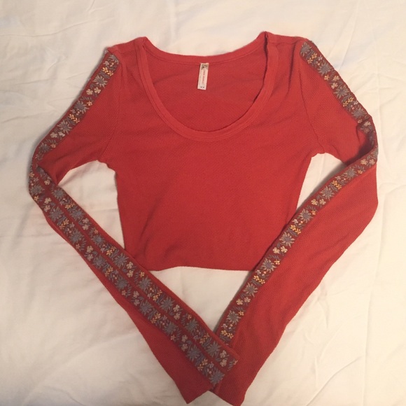 Free People Embellished Thermal Sz Medium