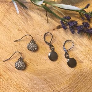 lia sophia Hematite earrings!