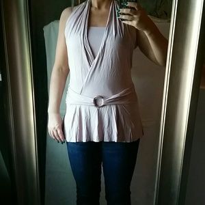 Dressy wrap halter top