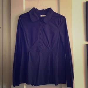 EUC Navy Modcloth Tulle Shirt
