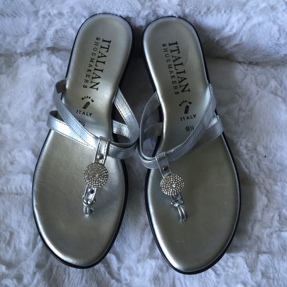 Italian Shoemakers Shoes - Silver sandals