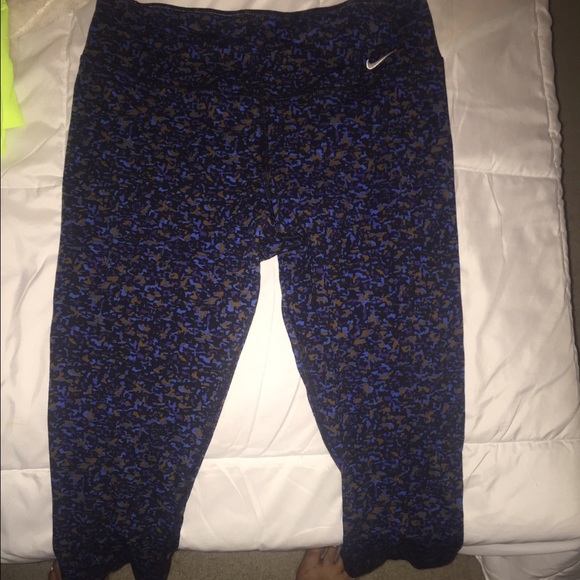NIKE Capri pattern blue Leggings - Picture 2 of 4