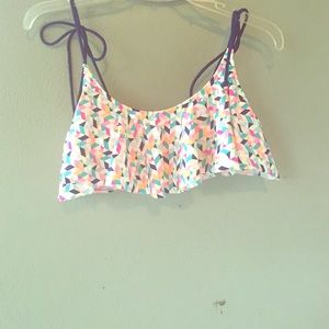 VS Pink multicolored bathing suit top