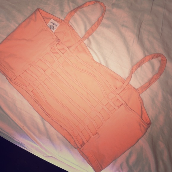 Thin strap backless crop top