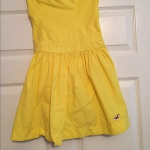 Yellow Strapless Summer Dress