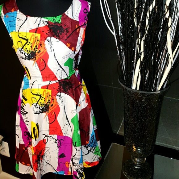 Sold****  Colorful Abstract Dress