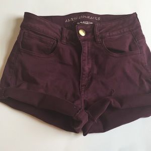 High rise shortie shorts.