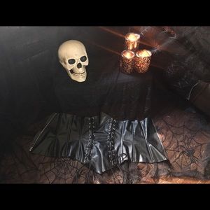 Faux Leather waist cincher.