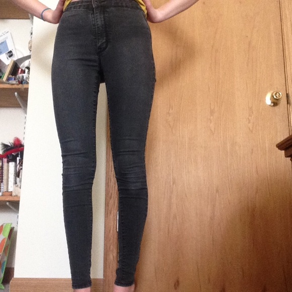 High waisted skinny jeans