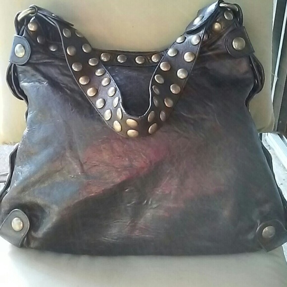 Kooba Handbags - Kooba studded genuine leather shoulder bag