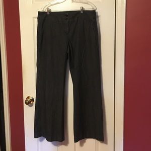 Stretchy denim dress pants