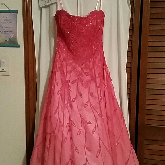 Formal pink ombre dress