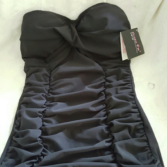 Swim FX one piece bathing suit size 8 shirred