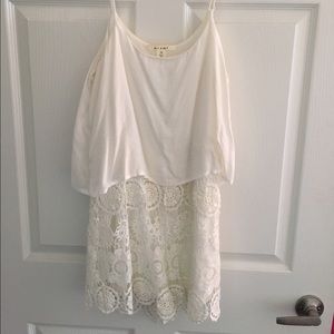 White crochet romper