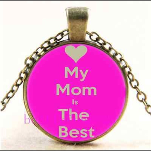 Jewelry - Pink Mom is the best necklace charm circle new