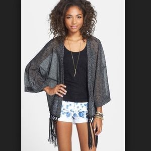 Nordstrom Rubbish Fringe Kimono Cardigan