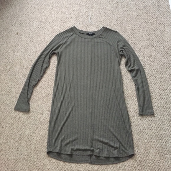 Forever 21 Dresses & Skirts - Forever 21 olive knit dress