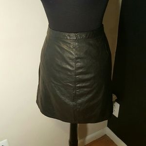 Vintage Leather Mini Skirt