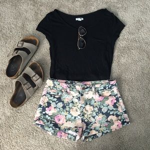 Forever 21 Floral Denim Shorts!