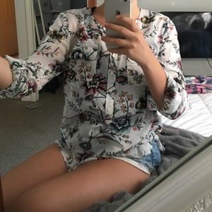 Ann Taylor Loft Floral Tunic