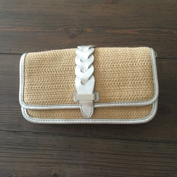 Cole Haan Jute and Silver Crossbody