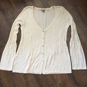 Beautiful Lightweight Cream J Jill Cardigan