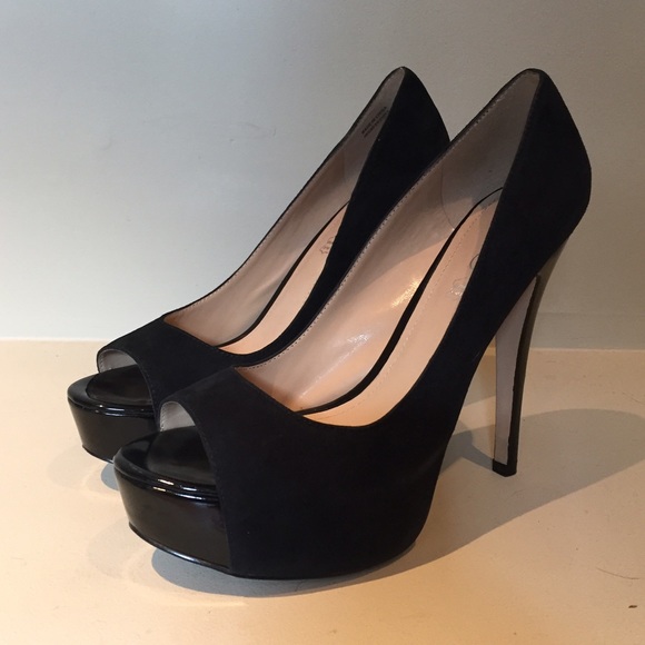 ALDO Shoes - Aldo's Black Suede open toe heels