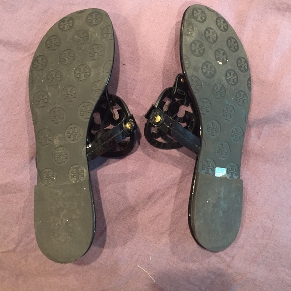 Tory burch Miller patent black sandals 8.5-9 - Picture 2 of 2