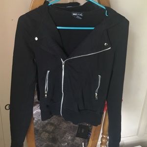 Edgy asymmetrical zipper hoodie