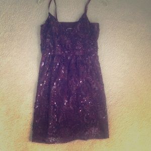 Purple sequin dress