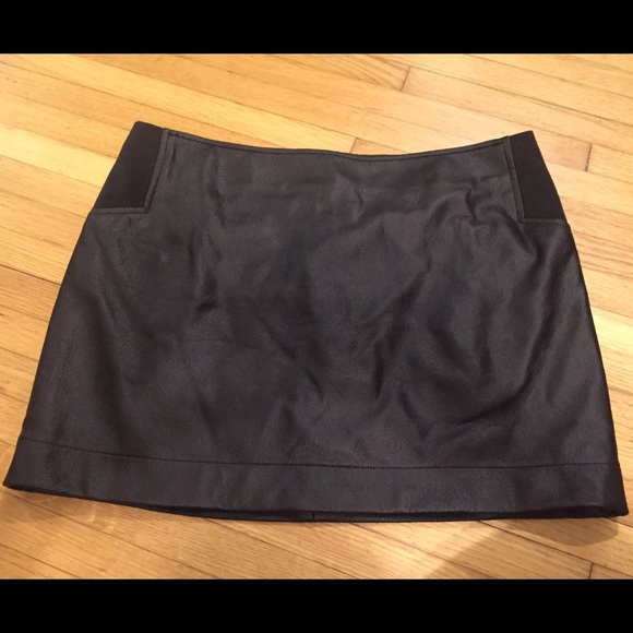 BCBG faux leather mini skirt