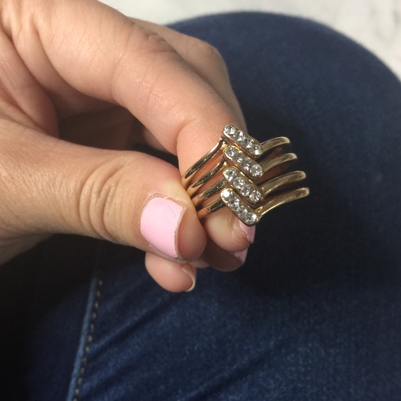 Sole Society Jewelry - Sole Society set of 4 gold rings