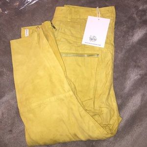 BNWT One Teaspoon suede jogger pants XXS / 24