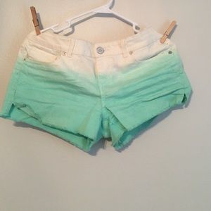 Ombré jean shorts