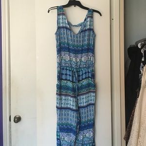BeBob Macy's Blue Printed Jumpsuit
