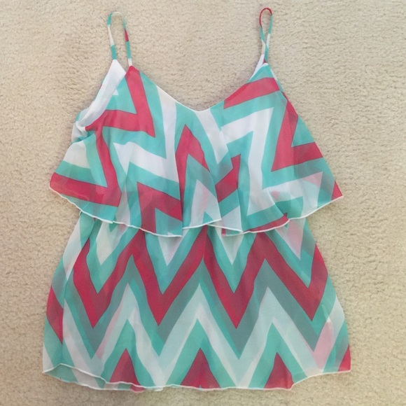 Colorful chevron layered tank! - Picture 1 of 2
