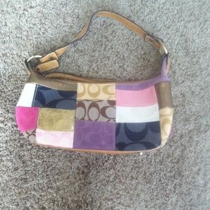 Coach patch work shoulder bag
