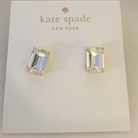 kate spade Jewelry - Kate Spade Emerald Cut Earrings