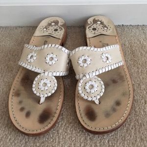Jack Rogers' Bone/White Navajo Sandals size 8.5