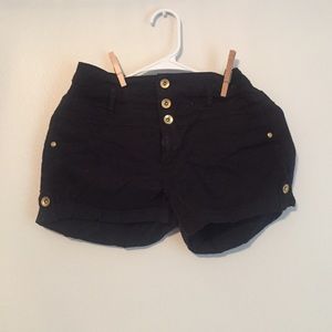 High waist button-up shorts