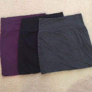 Set of 3 knit mini skirts