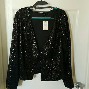 Torrid Black Sequin Jacket