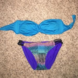 Bandeau bathing suit set