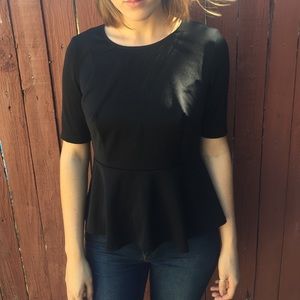 Classic black peplum