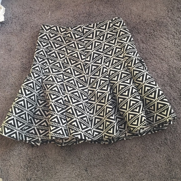 Aztec bubble skater skirt