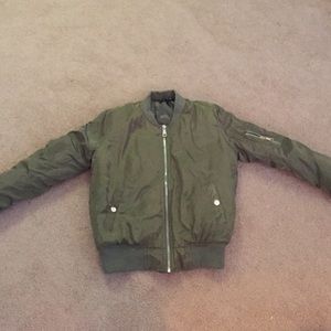 Green bomber jacket