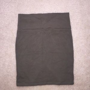 Hunter green knit mini skirt